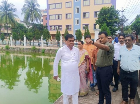 Mayor visits developmental works in Agartala Mayor visits developmental works in Agartala